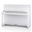 Kawai K-200 upright piano - Polished White, Silver Fittings