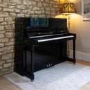 Kawai K300 upright piano - Polished Ebony, Chrome Fittings
