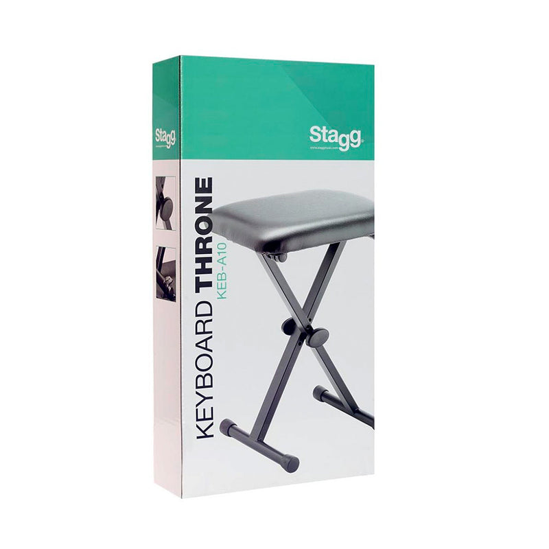 Stagg KEB-A10 keyboard bench with X-style folding legs