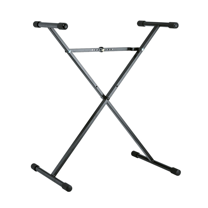 K&M X frame single braced height adjustable keyboard stand