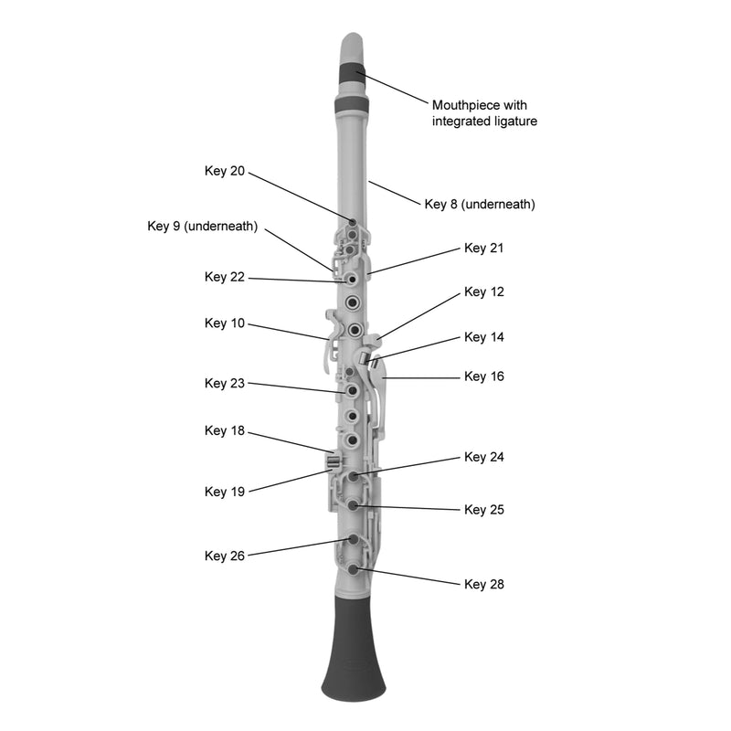 Nuvo Clarineo part key 8 - White