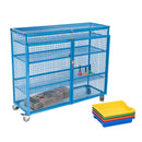 Educational Aids lockable mobile instrument trolley - Blue