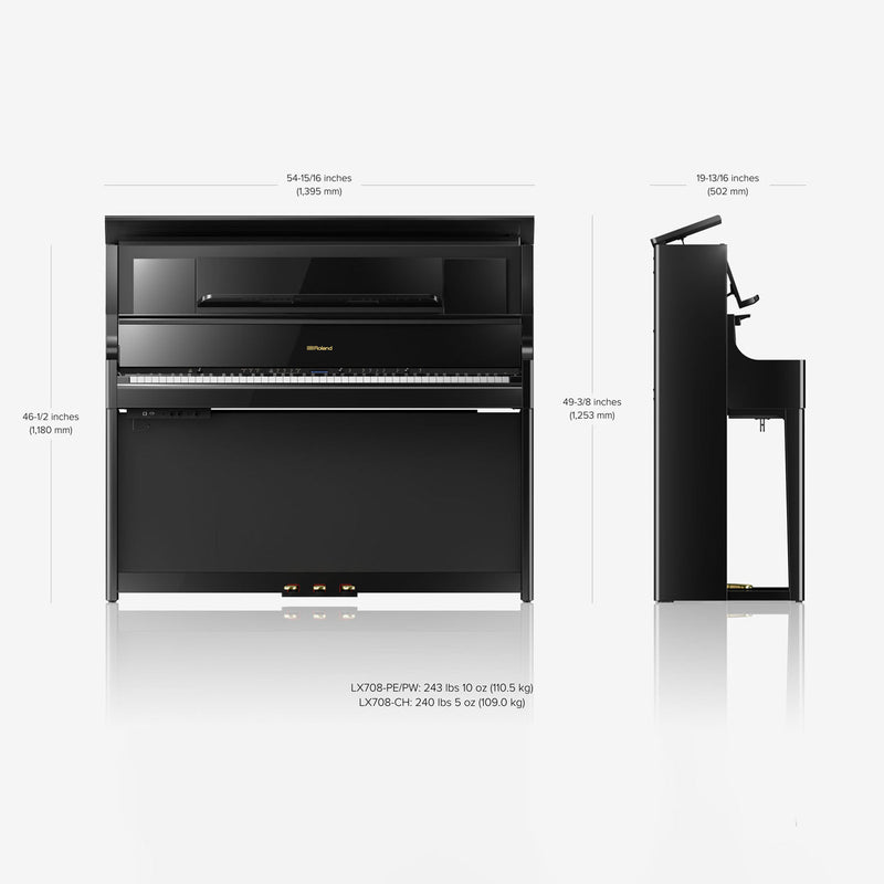 Roland LX708 digital piano - Polished White