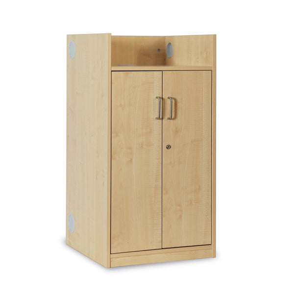 Monarch classic lectern with lockable storage - Maple