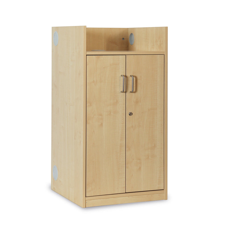 Monarch classic lectern with lockable storage - Maple