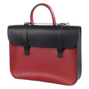 Oxford Traditional leather music case - Black with red front