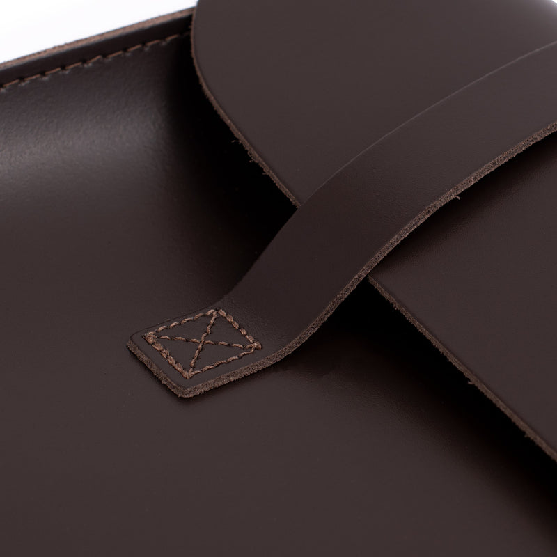 Oxford Traditional leather music case - Chocolate brown