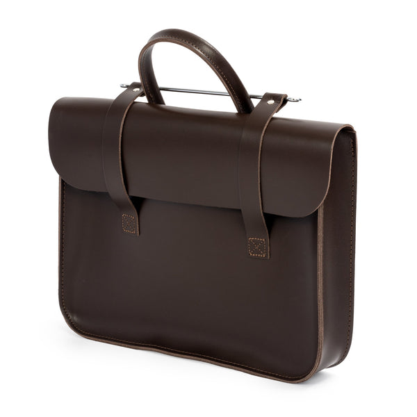 Oxford Traditional leather music case - Chocolate brown