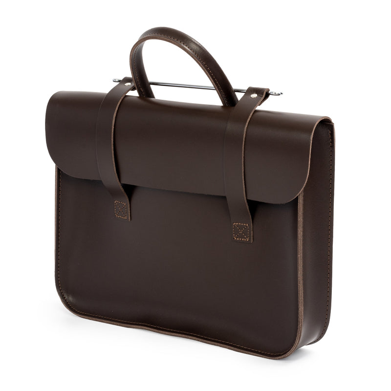 Oxford Traditional leather music case - Chocolate brown