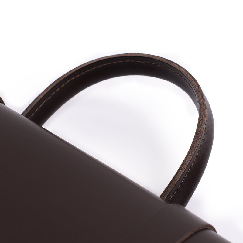 Oxford Traditional leather music case - Chocolate brown