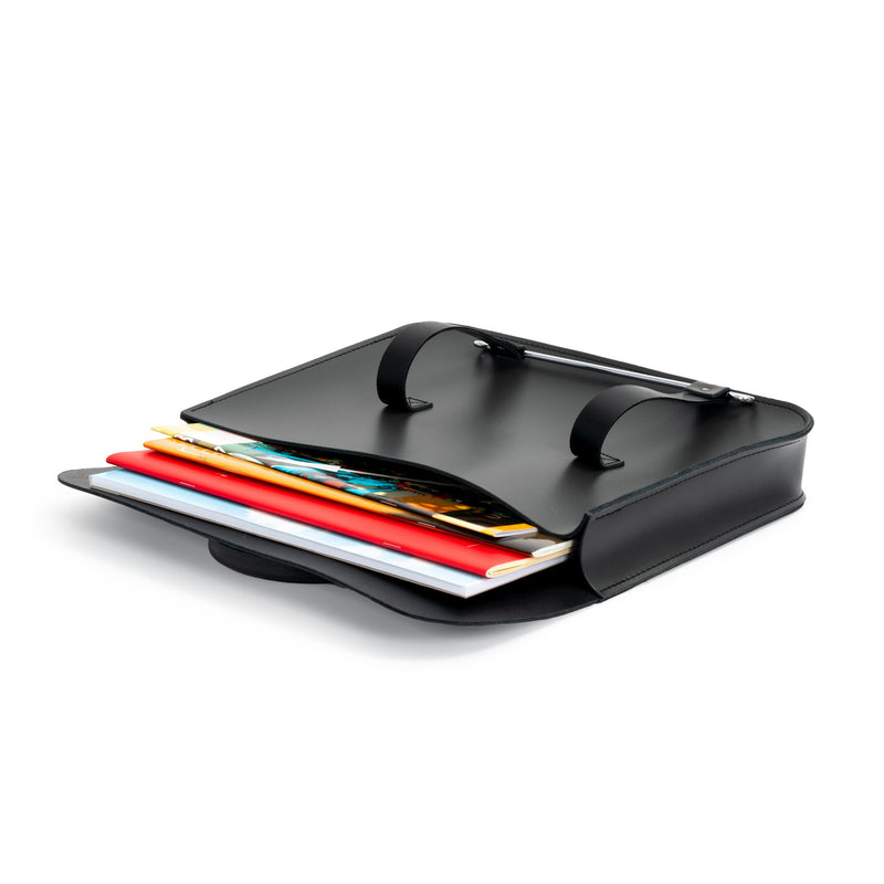 Oxford Traditional leather music case - Grey