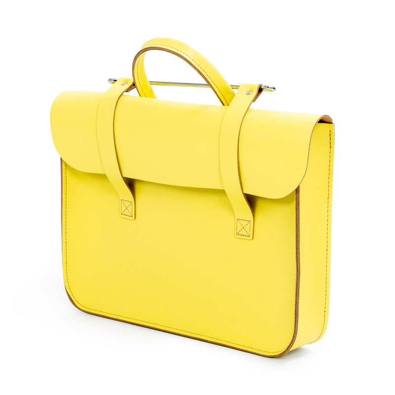 Oxford Traditional leather music case - Lemon