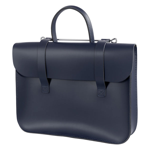 Oxford Traditional leather music case - Navy blue