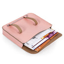 Oxford Traditional leather music case - Baby pink