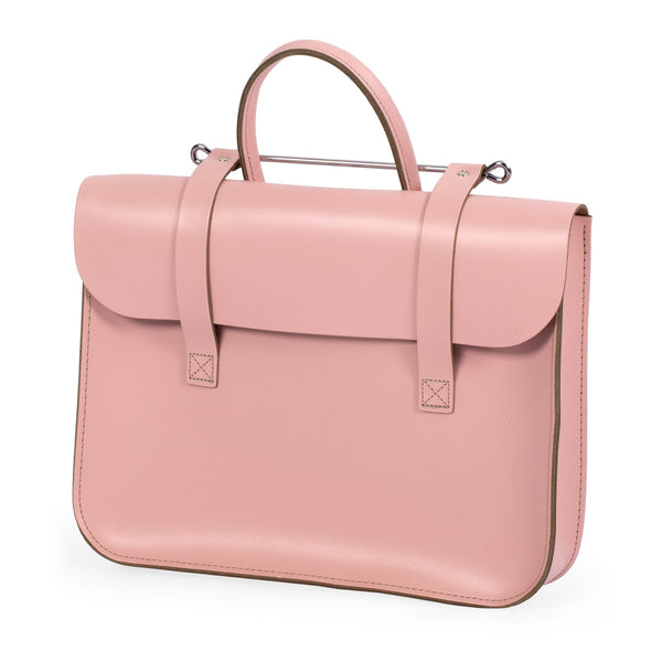 Oxford Traditional leather music case - Baby pink