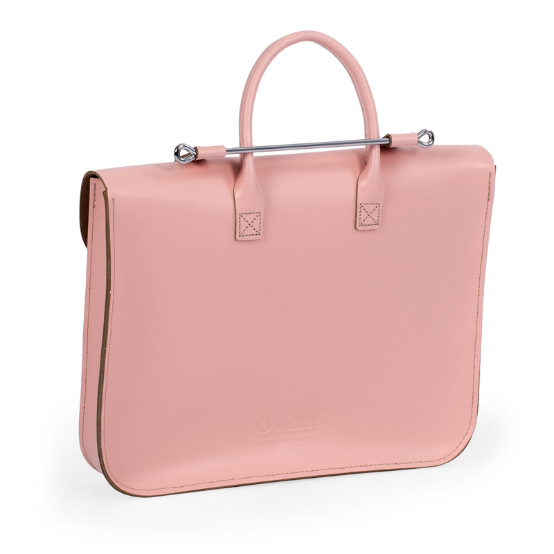 Oxford Traditional leather music case - Baby pink