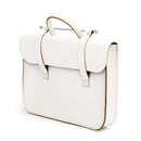 Oxford Traditional leather music case - White