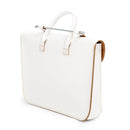 Oxford Traditional leather music case - White