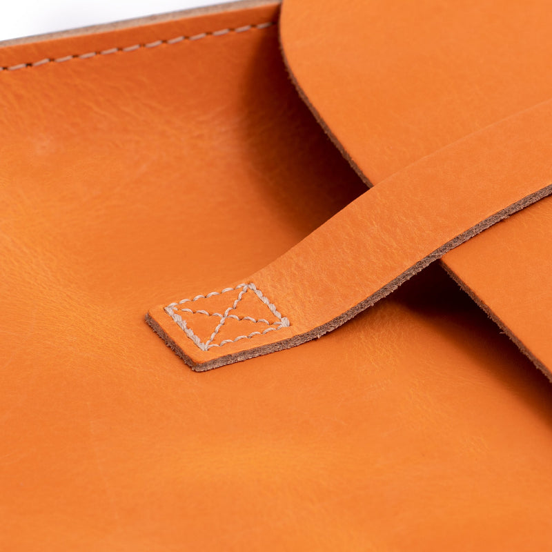 Oxford Traditional leather premium music case - Orange