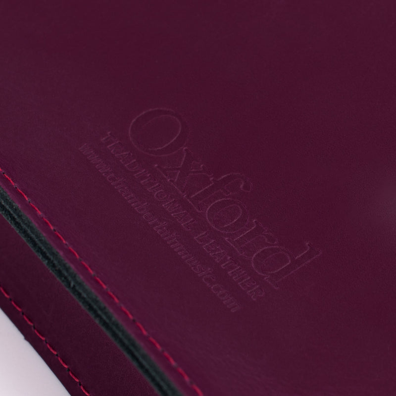 Oxford Traditional leather premium music case - Plum