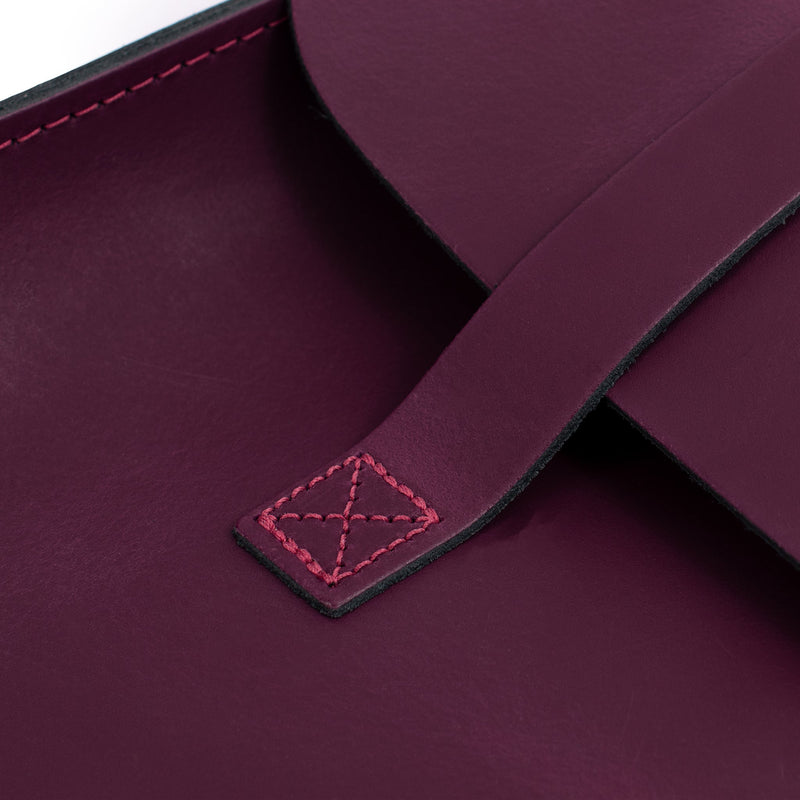 Oxford Traditional leather premium music case - Plum