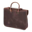 Oxford Traditional leather premium music case - Antique walnut