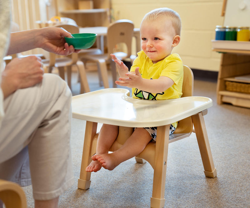 CHILDREN'S FURNITURE, Mealtime Chairs, For Ages 6 to 24 Months, 200mm Seat height, With Tray