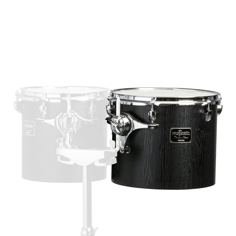 Majestic Concert Black single headed concert tom - 10"x10"