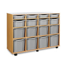 Monarch 16 combination tray storage unit - Light grey