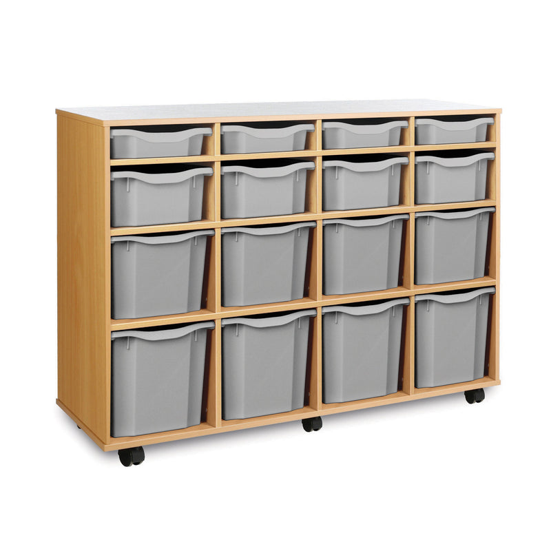 Monarch 16 combination tray storage unit - Light grey