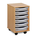 Monarch 6 single tray storage unit (1 x 6) - Transparent