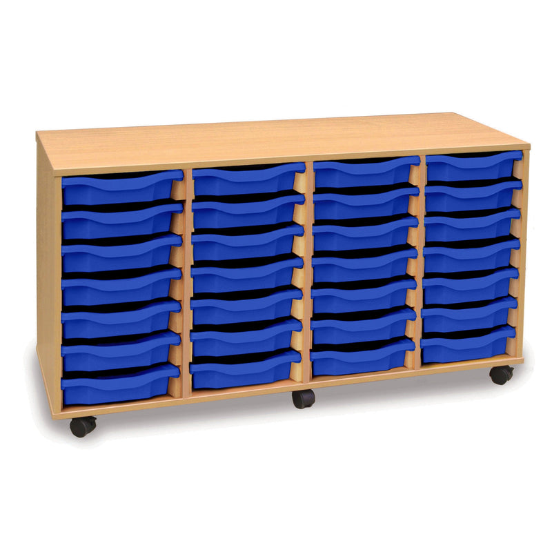 Monarch 28 single tray storage unit (4 x 7) - Blue