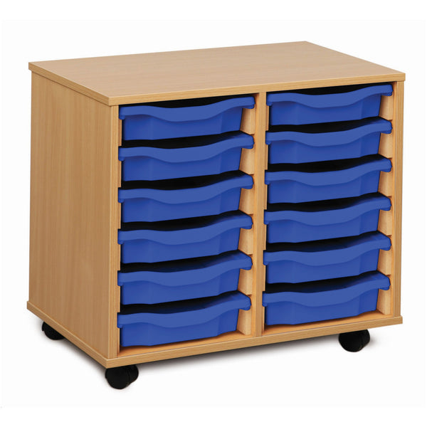 Monarch 12 single tray storage unit (2 x 6) - Blue