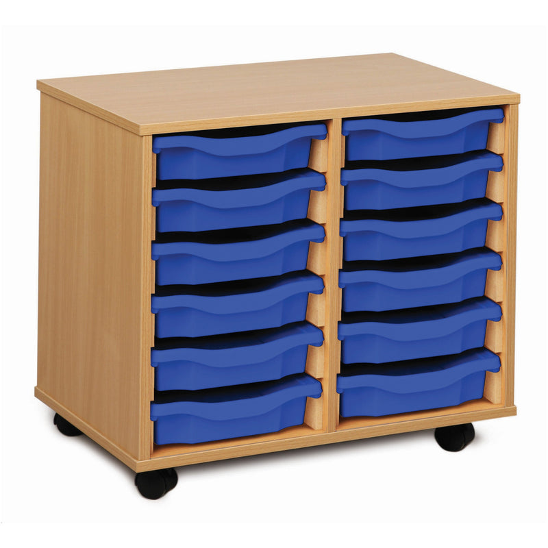 Monarch 12 single tray storage unit (2 x 6) - Blue