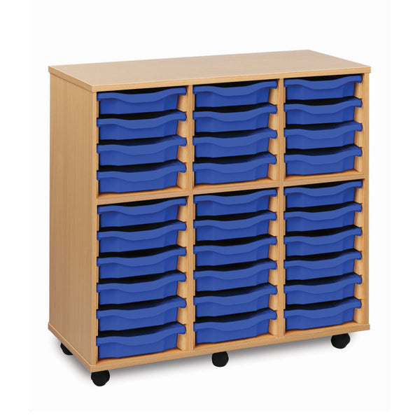 Monarch 30 single tray storage unit (3 x 10) - Blue