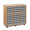Monarch 30 single tray storage unit (3 x 10) - Light grey