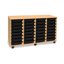 Monarch shallow tray storage unit - 32 trays (4 x 8) beech