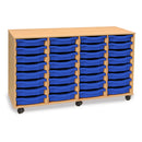 Monarch 32 single tray storage unit (4 x 8) - Blue