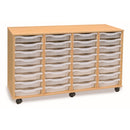 Monarch 32 single tray storage unit (4 x 8) - Transparent