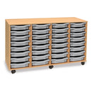 Monarch 32 single tray storage unit (4 x 8) - Light grey