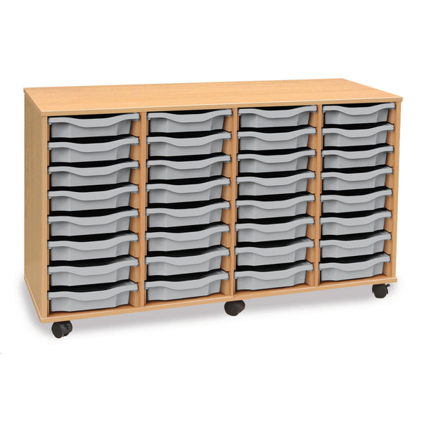 Monarch 32 single tray storage unit (4 x 8) - Light grey
