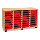 Monarch 32 single tray storage unit (4 x 8) - Red
