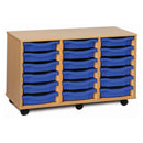 Monarch 18 single tray storage unit (3 x 6) - Blue