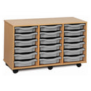 Monarch 18 single tray storage unit (3 x 6) - Light grey