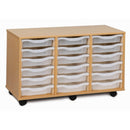 Monarch 18 single tray storage unit (3 x 6) - Transparent
