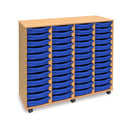 Monarch shallow tray storage unit - 48 trays (4 x 12) beech