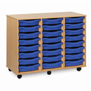 Monarch 24 single tray storage unit (3 x 8) - Blue