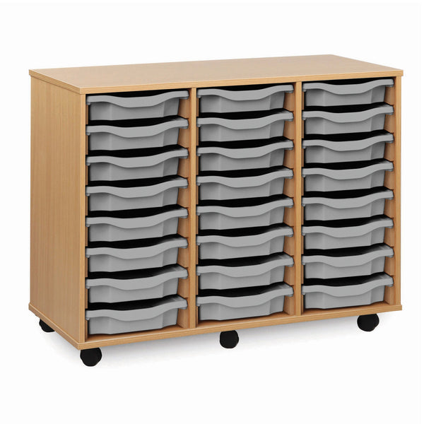 Monarch 24 single tray storage unit (3 x 8) - Light grey