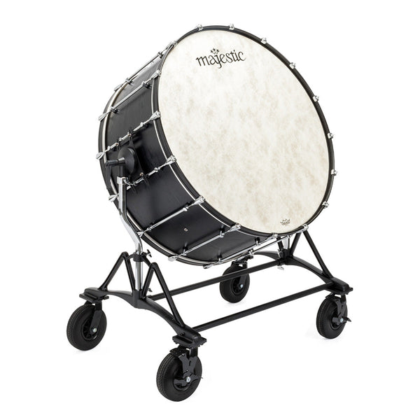 Majestic Concert Black concert bass drum with field stand - 40"x22"