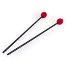 Percussion Workshop Vibraphone / marimba beaters pair - 3.3cm red wool head ‚Äì medium hard